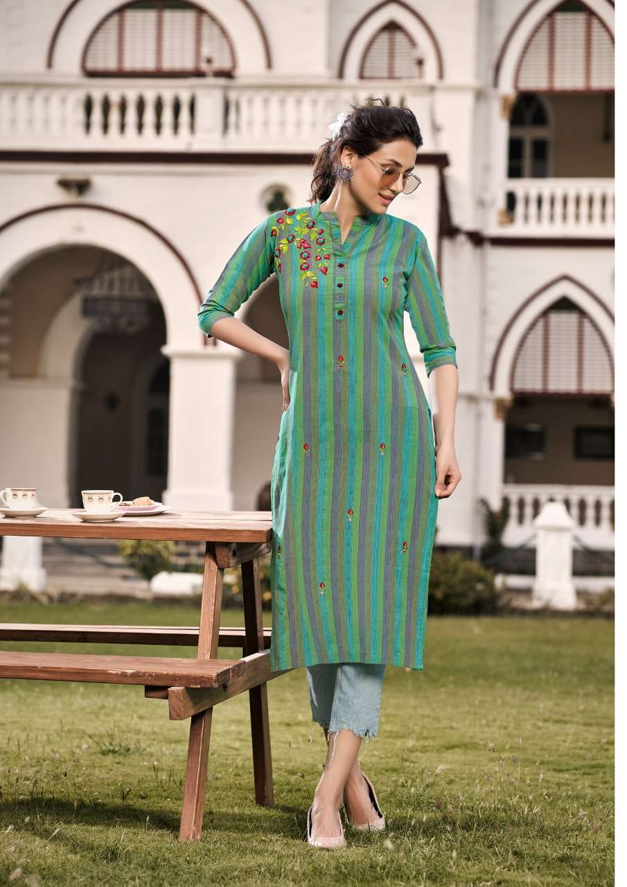 Parra Studio-Mastani Vol 1-Cotton-HandWork-Mirror-Work-Kurti-1001